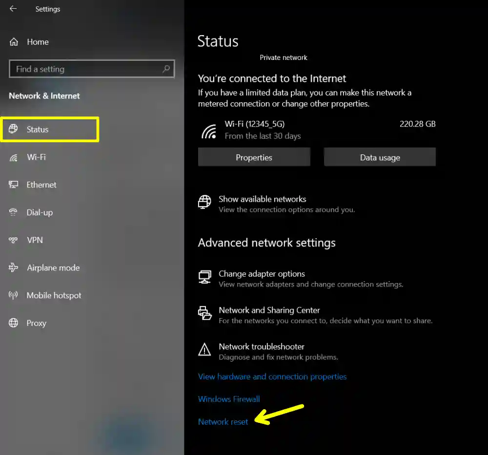How To Reset Network Settings on windows