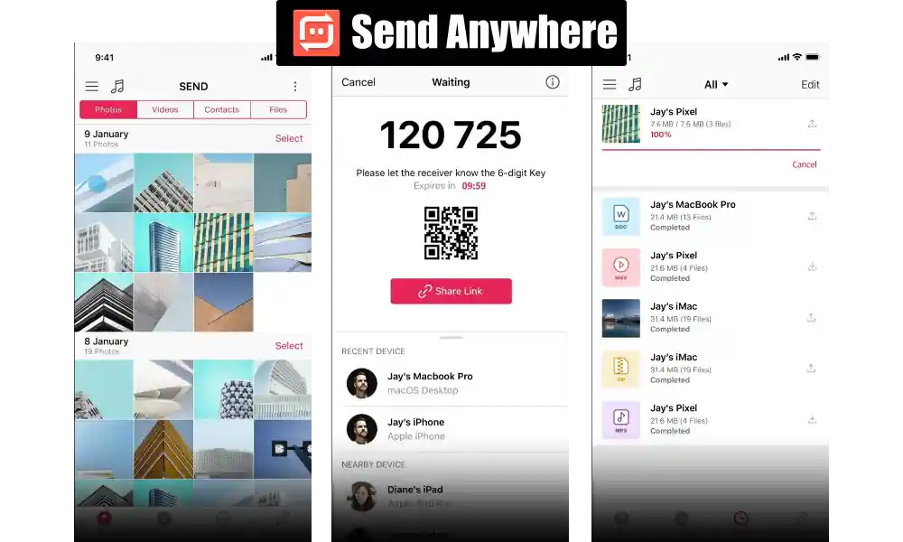 Send Anywhere- best file sharing app