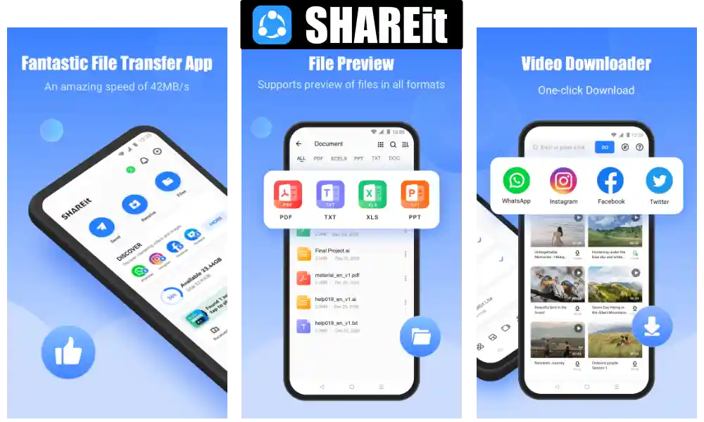 Shareit: file sharing app