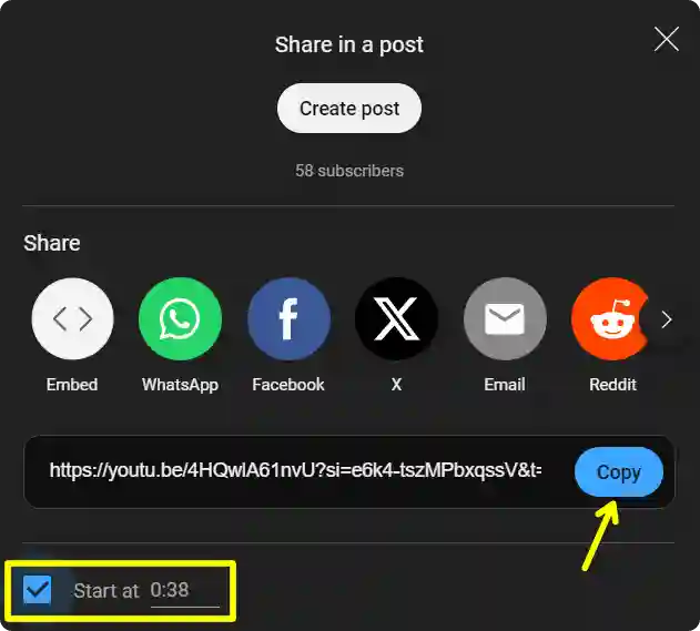 How To Share YouTube Video Link