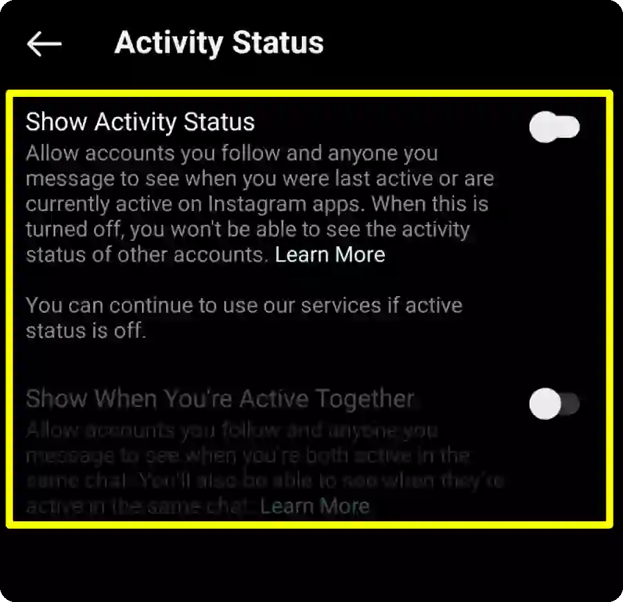 How To Turn Off Active Status On Instagram