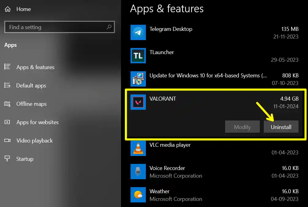 How to uninstall VALORANT