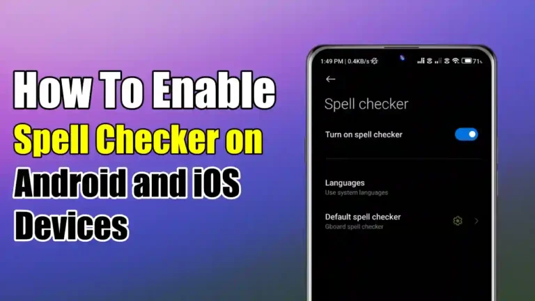 Enable Spell Checker