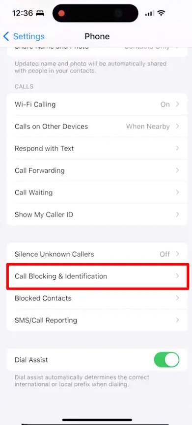 Block Spam Calls on iPhone