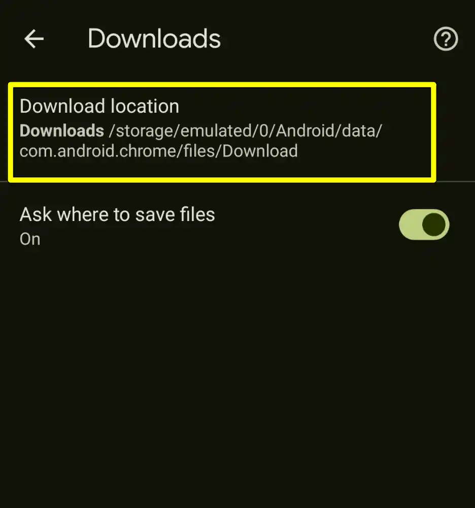 Change Google Chrome Download Location