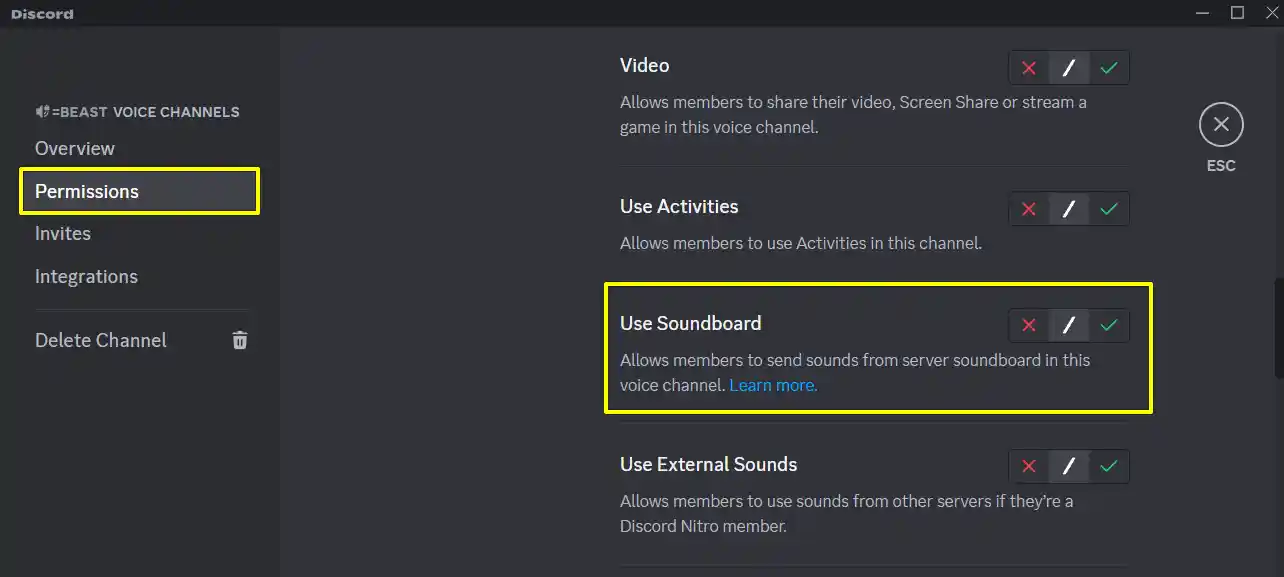 Disable Soundboard In Discord