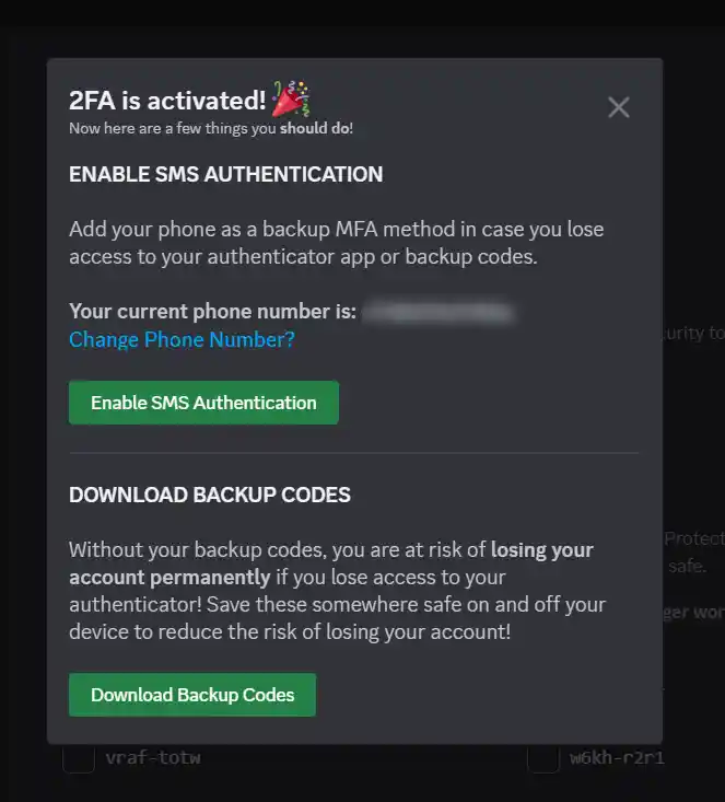 Enable or Disable Two-Factor Authentication on Discord