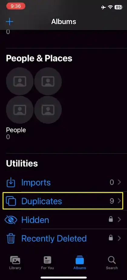 Delete Duplicate Photos on iPhone