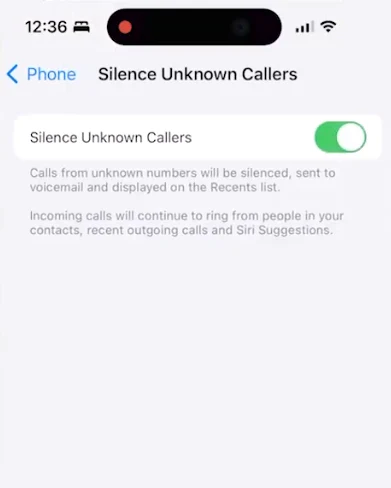 Silent Unknown callers