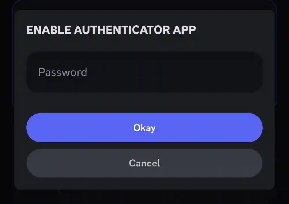 Enter password to authenticate your account