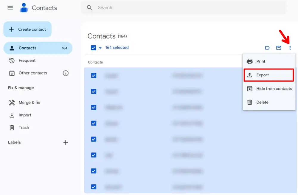 how to transfer contacts from one Google account to another