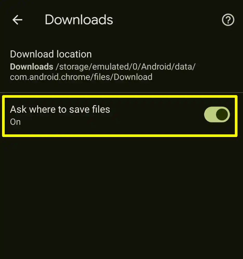 Change Google Chrome Download Location