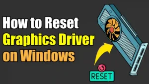 Reset Graphics Driver on Windows