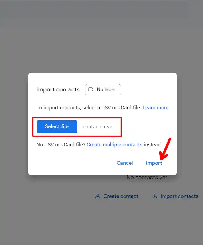 Import your contacts 