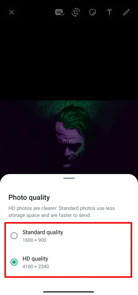 Choose Photo Quality