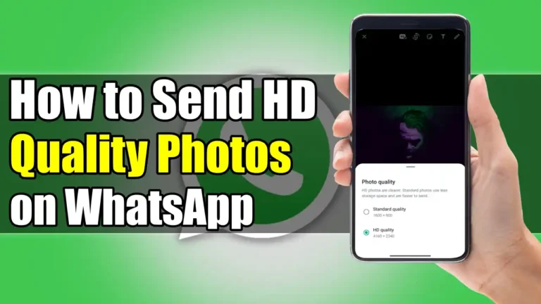 How to Send HD Photos on WhatsApp