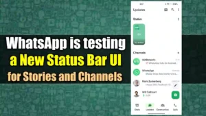 WhatsApp New Status Bar UI