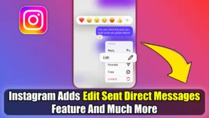 Instagram Edit Sent Message feature