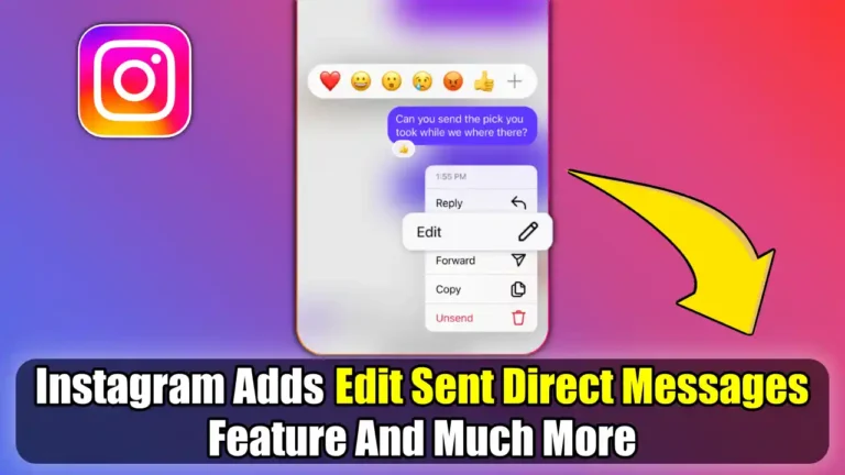 Instagram Edit Sent Message feature