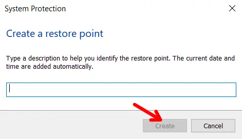 Create A restore Point