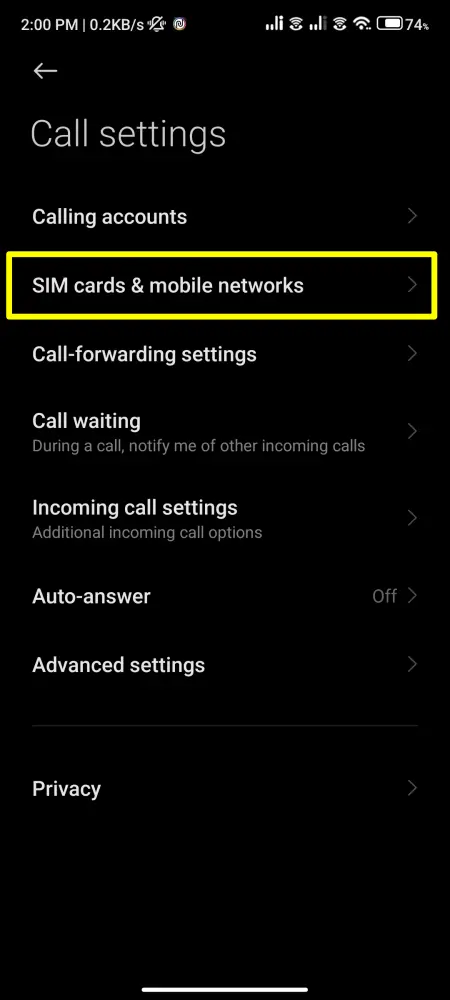 Enable Wi-Fi calling on android