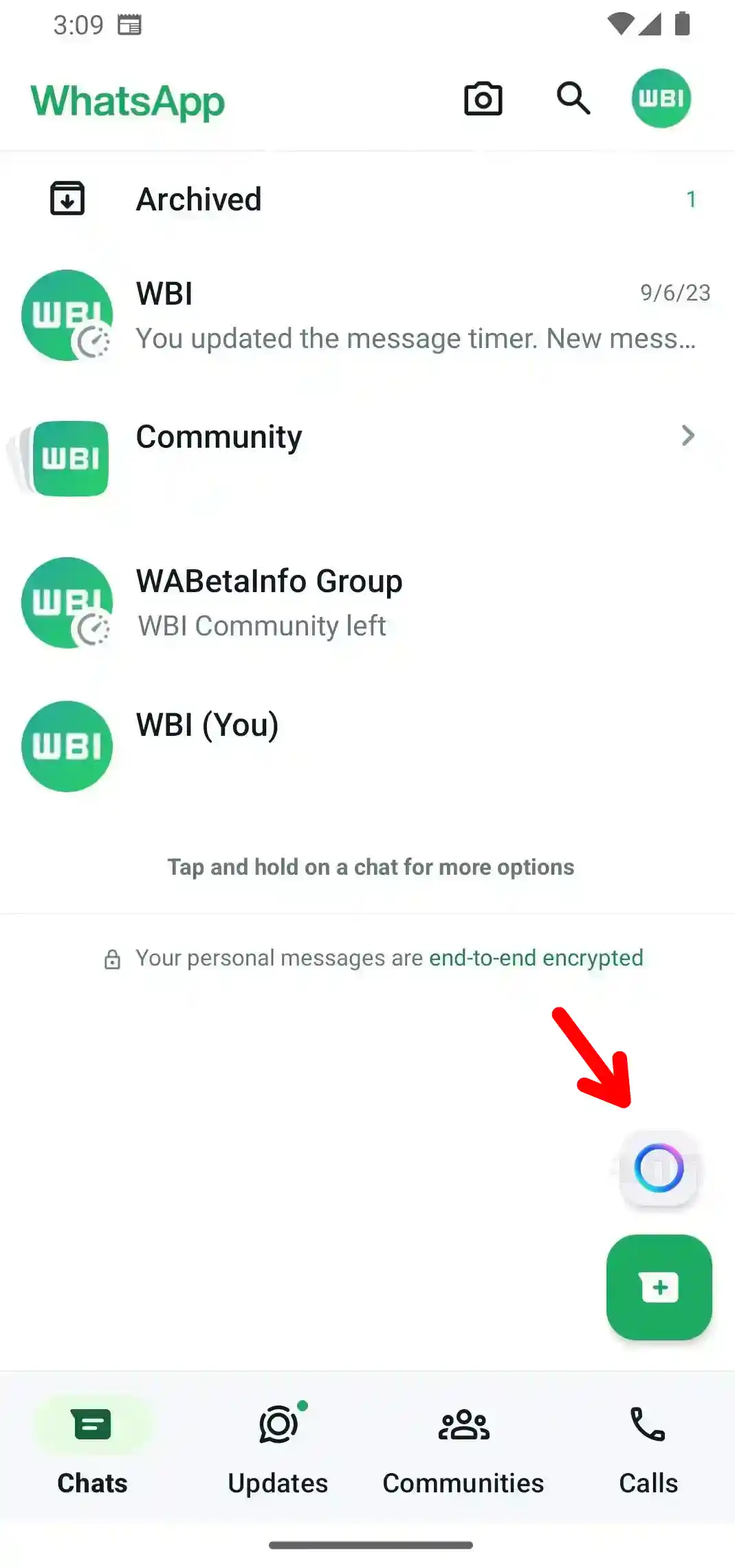 WhatsApp Meta AI chatbot