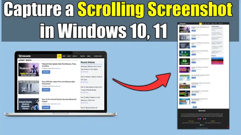 Capture Scrolling Screenshot in Windows