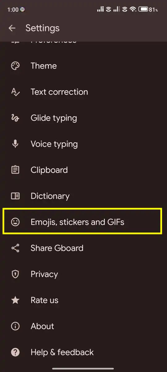 Turn Off Emoji Suggestions