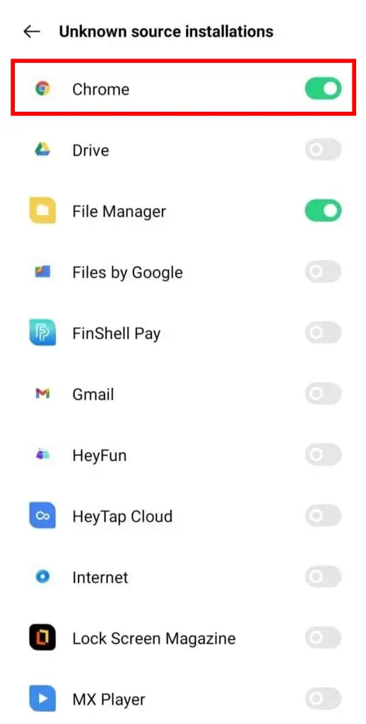 Allow App Installation from Unknown Sources