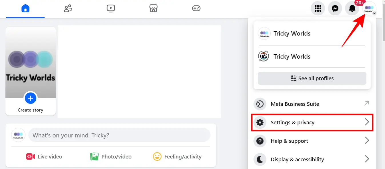facebook profile setting